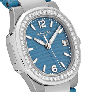 Patek Philippe Nautilus 7010G-013 'Ladies' White Gold Blue Dial Diamond Bezel — foto 5