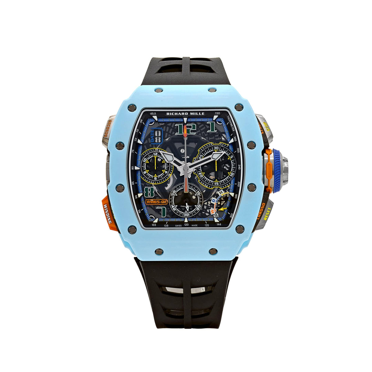 Richard Mille RM 65-01 Automatic Winding Split-Seconds Chronograph Pastel Blue Quartz TPT