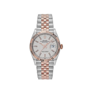 Rolex Datejust 36 126231 Rose Gold Stainless Steel Silver Fluted Motif Dial (2024) — foto 1