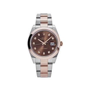 Rolex Datejust 41 126301 Rose Gold Stainless Steel Chocolate Diamond Dial (2023) — foto 1