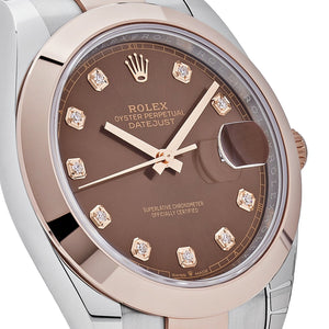 Rolex Datejust 41 126301 Rose Gold Stainless Steel Chocolate Diamond Dial (2023) — foto 5