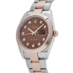 Rolex Datejust 41 126301 Rose Gold Stainless Steel Chocolate Diamond Dial (2023) — foto 4