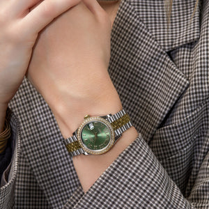 Rolex Datejust 31 278383RBR 'Ladies' Yellow Gold Stainless Steel Green Roman Dial Diamond Bezel — foto 2
