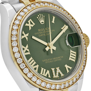 Rolex Datejust 31 278383RBR 'Ladies' Yellow Gold Stainless Steel Green Roman Dial Diamond Bezel — foto 4