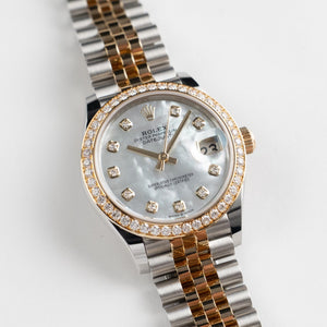Rolex Datejust 31 278383RBR 'Ladies' Stainless Steel Yellow Gold Mother of Pearl Diamond Dial Diamond Bezel Jubilee (2026) — foto 5
