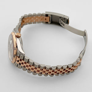 Rolex Datejust 36 126231 Rose Gold Stainless Steel Dark Rhodium Roman Numerals Diamond Dial Jubilee (2020) — foto 7