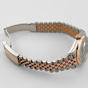 Rolex Datejust 36 126231 Rose Gold Stainless Steel Dark Rhodium Roman Numerals Diamond Dial Jubilee (2020) — foto 6