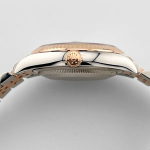 Rolex Datejust 36 126231 Rose Gold Stainless Steel Dark Rhodium Roman Numerals Diamond Dial Jubilee (2020) — foto 4