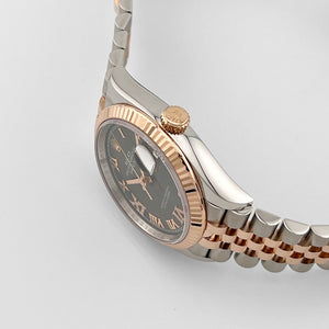 Rolex Datejust 36 126231 Rose Gold Stainless Steel Dark Rhodium Roman Numerals Diamond Dial Jubilee (2020) — foto 3