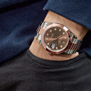 Rolex Datejust 41 126301 Rose Gold Stainless Steel Chocolate Diamond Dial (2023) — foto 2