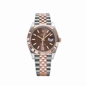Rolex Datejust 41 126331 Stainless Steel Rose Gold Chocolate Dial Jubilee (2023) — foto 1