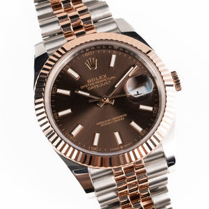 Rolex Datejust 41 126331 Stainless Steel Rose Gold Chocolate Dial Jubilee (2023) — foto 5