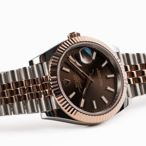 Rolex Datejust 41 126331 Stainless Steel Rose Gold Chocolate Dial Jubilee (2023) — foto 7