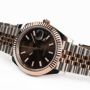 Rolex Datejust 41 126331 Stainless Steel Rose Gold Chocolate Dial Jubilee (2023) — foto 6