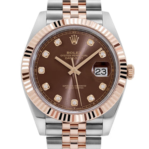 Rolex Datejust 41 126331 Stainless Steel Rose Gold Chocolate Diamond Dial Jubilee (2025) — foto 3