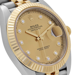 Rolex Datejust 41 126333 Yellow Gold Stainless Steel Champagne Diamond Dial Jubilee (2025) — foto 6