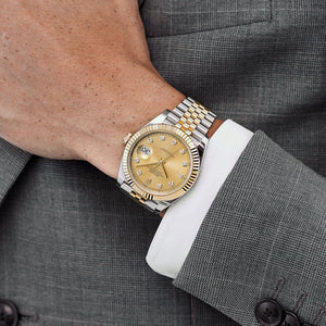 Rolex Datejust 41 126333 Yellow Gold Stainless Steel Champagne Diamond Dial Jubilee (2025) — foto 2