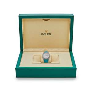 Rolex Day-Date 36 128159RBR White Gold Diamond Roman Dial — foto 7
