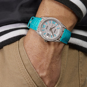 Rolex Day-Date 36 128159RBR White Gold Diamond Roman Dial — foto 3