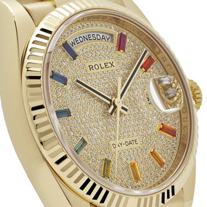 Rolex Day-Date 36 128238 Yellow Gold Diamond-Paved Rainbow Dial — foto 5