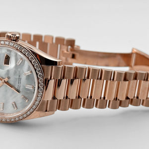 Rolex Day-Date 36 128345RBR Rose Gold Mother of Pearl Diamond Bezel — foto 6