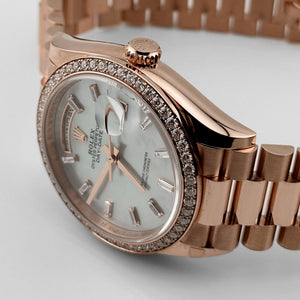 Rolex Day-Date 36 128345RBR Rose Gold Mother of Pearl Diamond Bezel — foto 3