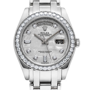 Rolex Day-Date 18946 Masterpiece Platinum Meteorite Diamond Dial and Bezel (2021) — foto 4