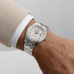 Rolex Day-Date 18946 Masterpiece Platinum Meteorite Diamond Dial and Bezel (2021) — foto 2