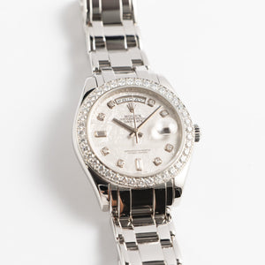 Rolex Day-Date 18946 Masterpiece Platinum Meteorite Diamond Dial and Bezel (2021) — foto 5