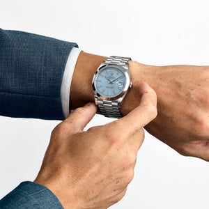 Rolex Day-Date 228206 40 Platinum Ice Blue Diagonal Motif Dial — foto 3