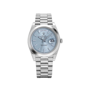 Rolex Day-Date 228206 40 Platinum Ice Blue Diagonal Motif Dial — foto 1
