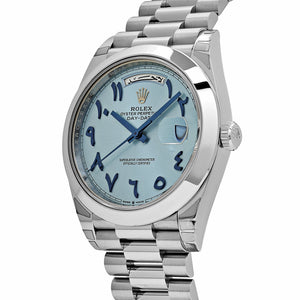 Rolex Day-Date 40 228206  Platinum Ice Blue Arabic Dial Smooth Dial — foto 3