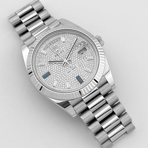 Rolex Day-Date 40 228236 Platinum Pavé Diamond Dial (2023) — foto 3