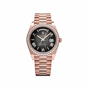 Rolex Day-Date 40 228345RBR Rose Gold Diamond Bezel Slate Ombre Dial (2025) — foto 1