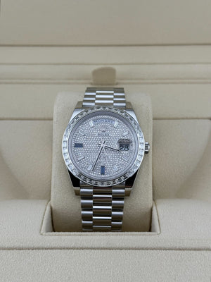 Rolex Day-Date 40 228396TBR Platinum Diamond Bezel Diamond-Paved Sapphire Dial (2024) — foto 3