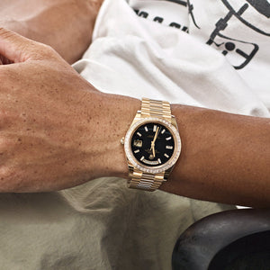Rolex Day-Date 40 228398TBR Yellow Gold Onyx Baguette Diamond Dial Baguette Bezel — foto 2