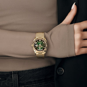 Rolex Day-Date 36 128238 Yellow Gold Green Ombre Roman Numeral Dial (2025) — foto 2