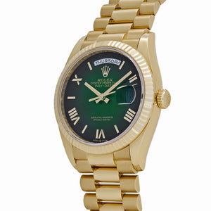Rolex Day-Date 36 128238 Yellow Gold Green Ombre Roman Numeral Dial (2025) — foto 3