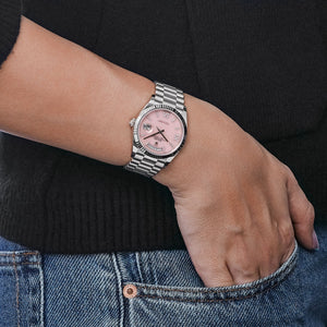 Rolex Day-Date 36 128239 White Gold Pink Opal Diamond Roman Numerals Dial (2025) — foto 3