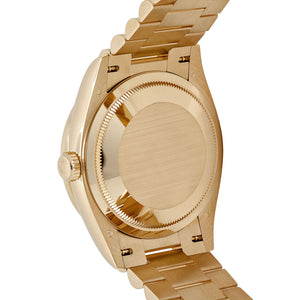 Rolex Day-Date 36 128398TBR Yellow Gold Carnelian Diamond Roman Numerals Dial Diamond Bezel — foto 7