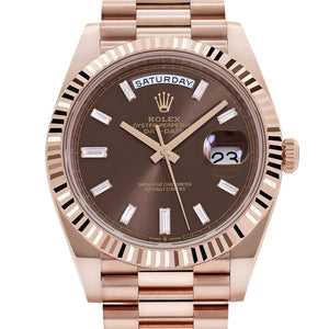 Rolex Day-Date 40 228235 Rose Gold Chocolate Diamond Baguette Dial (2026) — foto 4