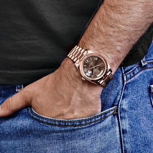 Rolex Day-Date 40 228235 Rose Gold Chocolate Roman Numerals Dial (2025) — foto 2