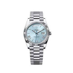 Rolex Day-Date 40 228236 Platinum Ice Blue Roman Numerals Dial (2025) — foto 1