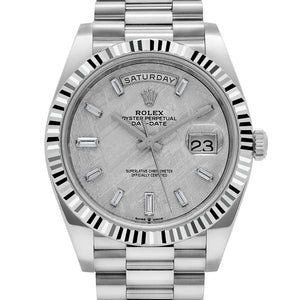 Rolex Day-Date 40 228236 Platinum Meteorite Diamond Baguette Dial (2026) — foto 4