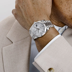 Rolex Day-Date 40 228236 Platinum Meteorite Diamond Baguette Dial (2026) — foto 3