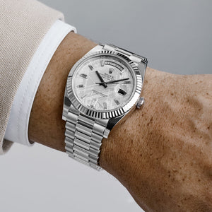 Rolex Day-Date 40 228236 Platinum Meteorite Diamond Baguette Dial (2026) — foto 2