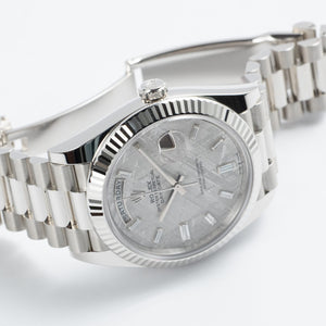 Rolex Day-Date 40 228236 Platinum Meteorite Diamond Baguette Dial (2026) — foto 6