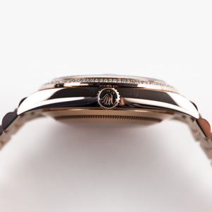 Rolex Day-Date 40 228345RBR Rose Gold Olive Green Roman Numerals Dial Diamond Bezel (2021) — foto 8