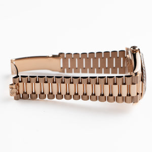 Rolex Day-Date 40 228345RBR Rose Gold Olive Green Roman Numerals Dial Diamond Bezel (2021) — foto 8