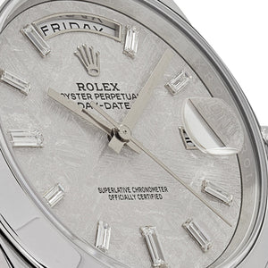 Rolex Day-Date 40 228206 Platinum Meteorite Diamond Dial — foto 6
